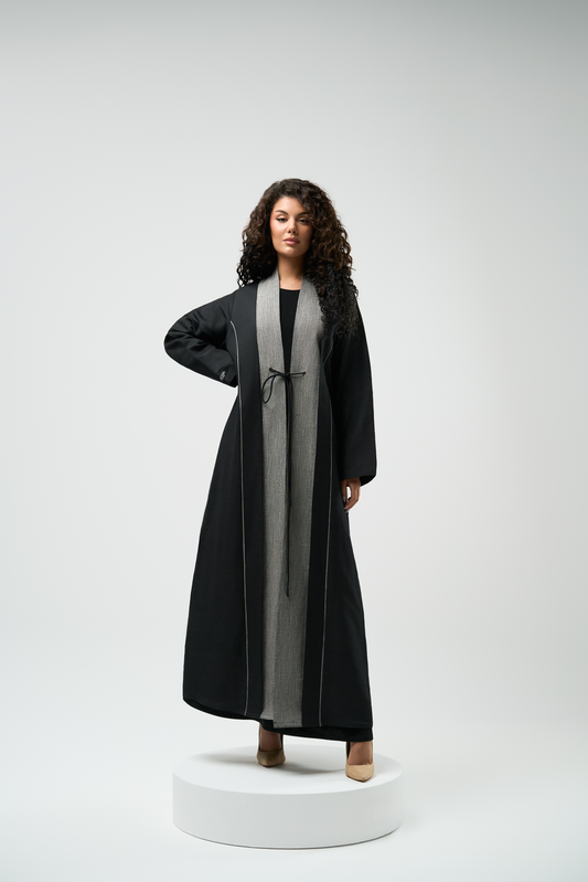 Noir Harmony Layered Abaya