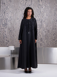 Bream Hand Work Black Abaya