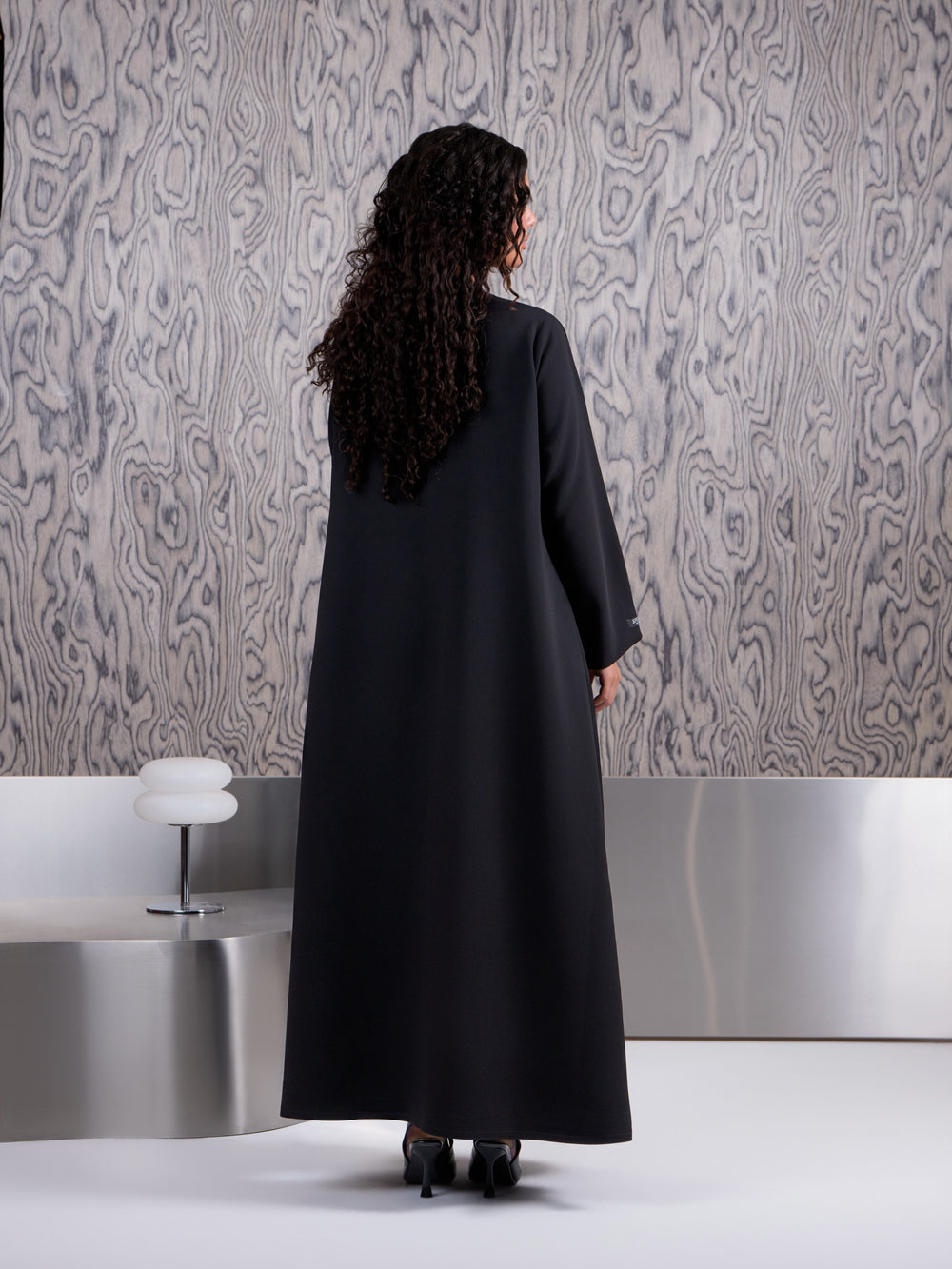 Bream Hand Work Black Abaya