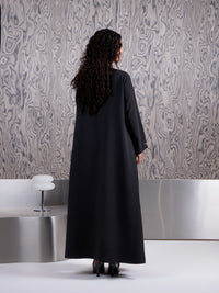 Bream Hand Work Black Abaya