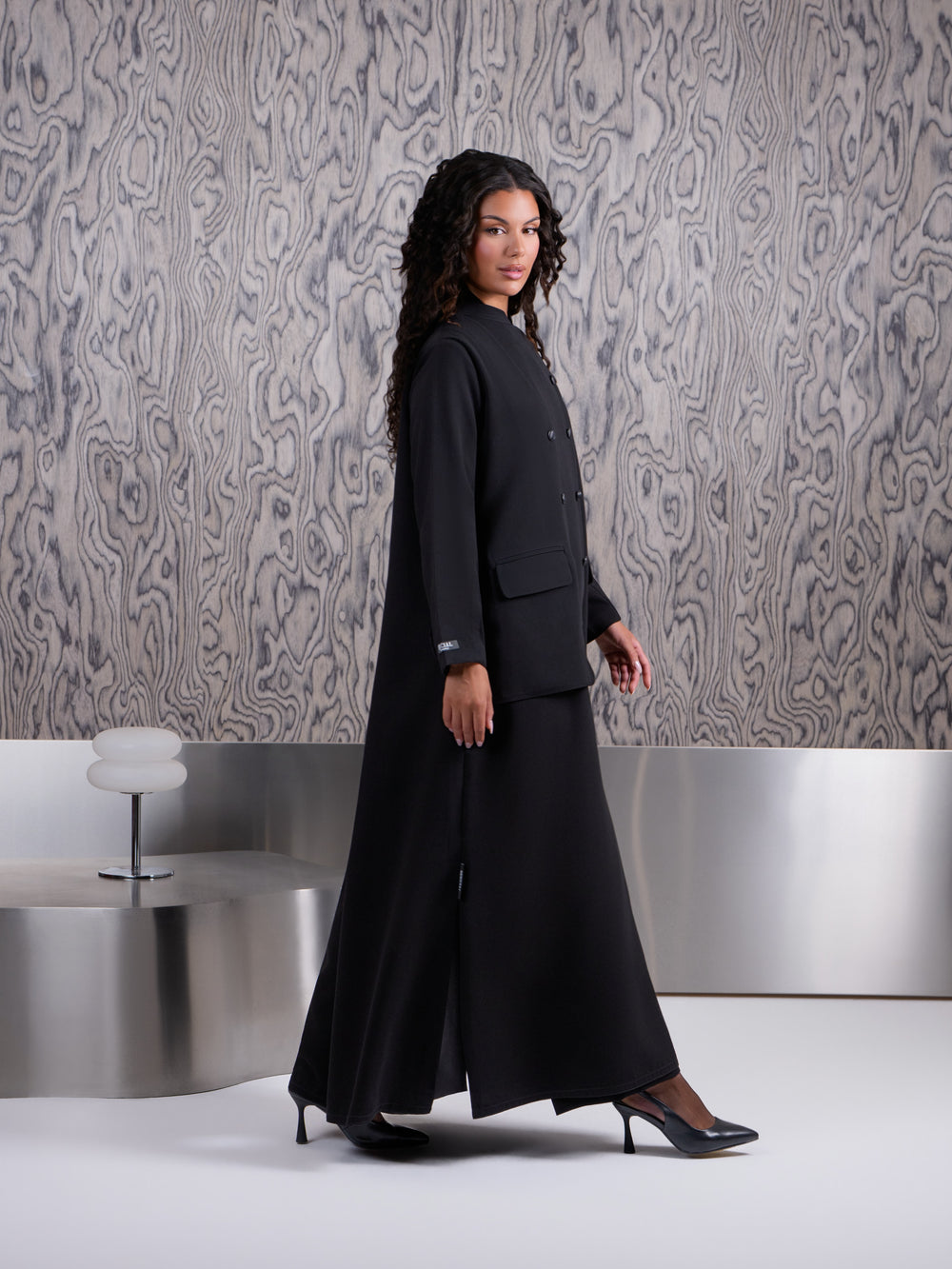 Noir Executive Coat Abaya