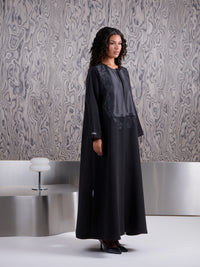 Noir Bloom Embroidered Black Abaya