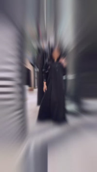 Classic Black Occasion Abaya – Embellished Buttons